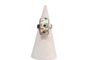 Size 8.5 Green Floral Ring