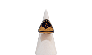 Size 8.5 Navy and Gold Ring