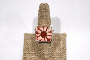 Size 8 Square Blush Ring