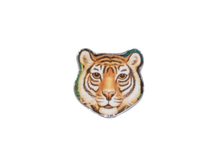 Size 8 Tiger Face Ring