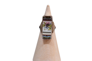 Size 9 Elongated Floral Ring