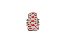Size 9 Red Scales Ring