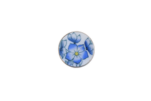 Size 9 Round Blue Floral Ring