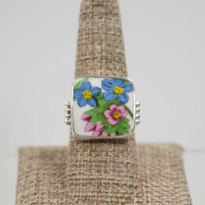 Size 9 Square Portmeirion Ring