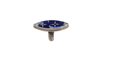Size 6 Gold and Blue Splendor Ring