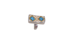 Size 7.5 Gold and Turquoise Ring