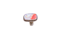 Size 8.5 Orange Floral Ring