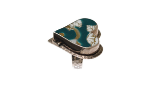 Size 8 Green Heart Ring