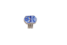 Size 9.5 Lovely Blue and Gold Ring