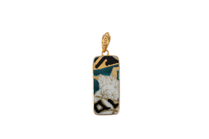 Skinny Rectangle Teal Goddess Pendant