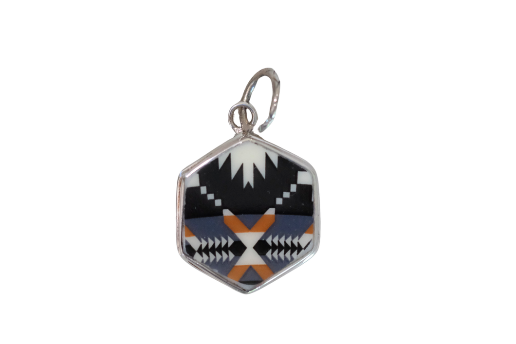 Southwestern Hexagon X Pendant