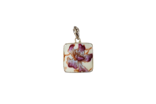 Square Lavender Petals Pendant