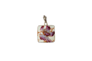Square Lavender Petals Pendant