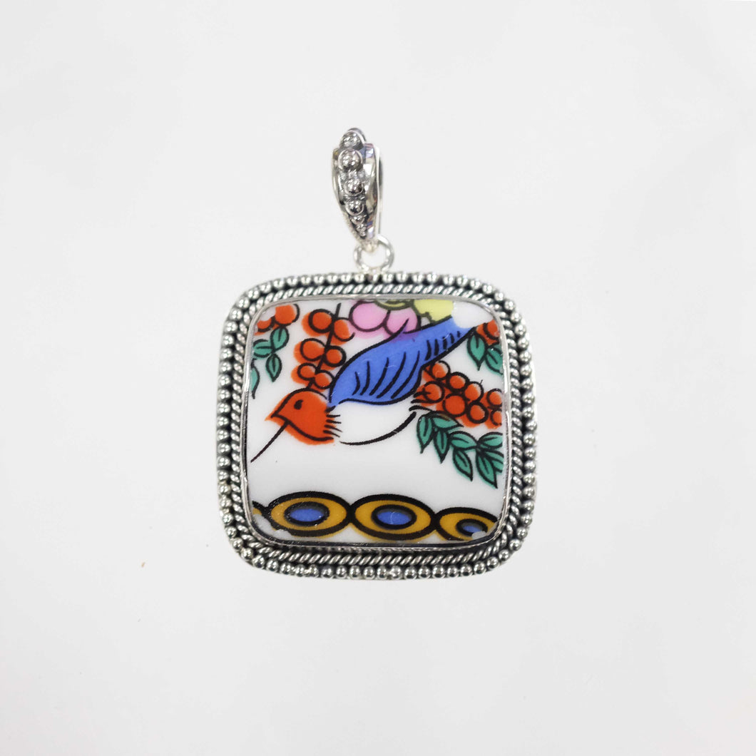 Square Rope Bird Pendant