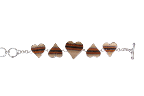 Stonelike Heart Bracelet