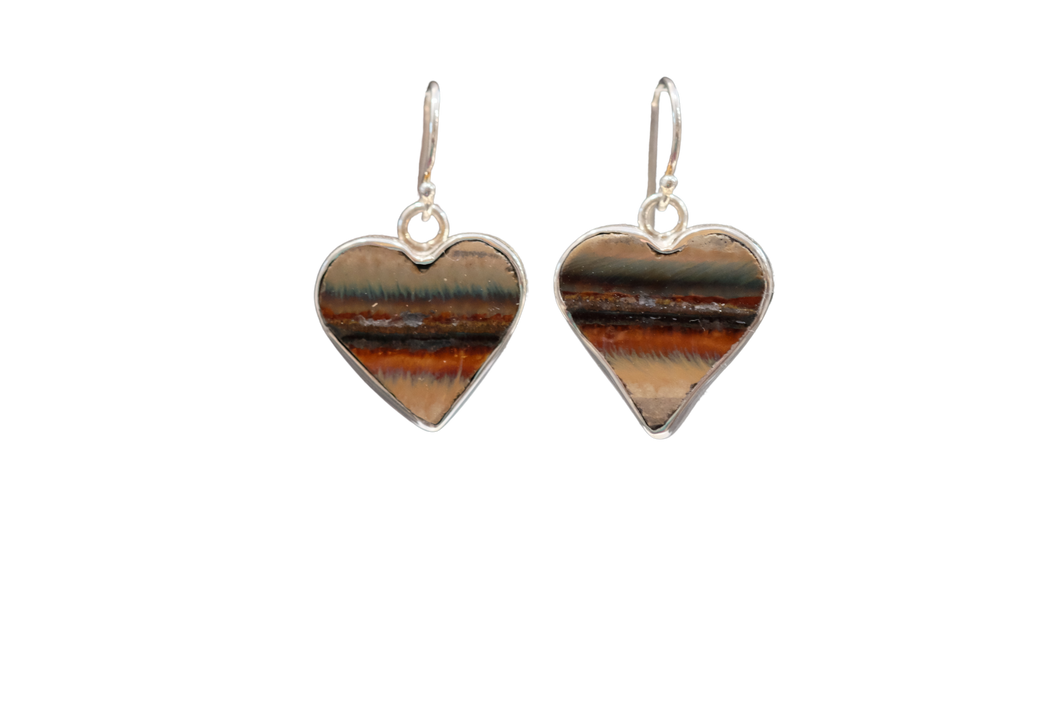 Stonelike Heart Earrings