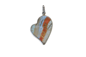 Striped Heart Pendant