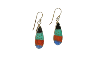 Striped Teardrop Earrings