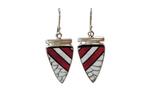 Striped Triangle Earrings