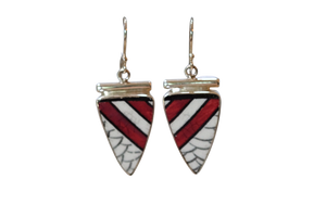 Striped Triangle Earrings