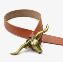 Tan Longhorn Belt and Buckle