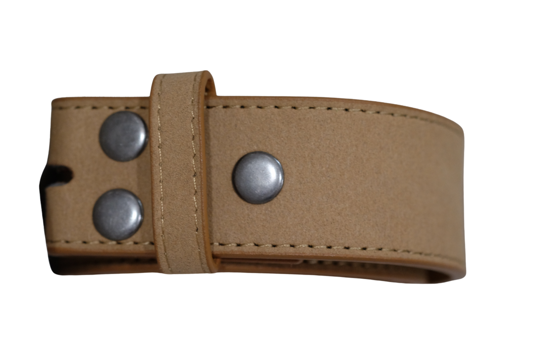 Tan Suede Snap on Belt Strap