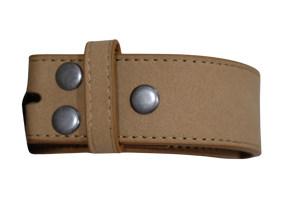 Tan Suede Snap on Belt Strap
