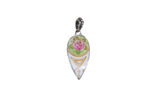 Teardrop Pink Rose Pendant