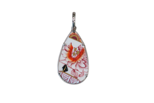 Teardrop Pink and Orange Pendant