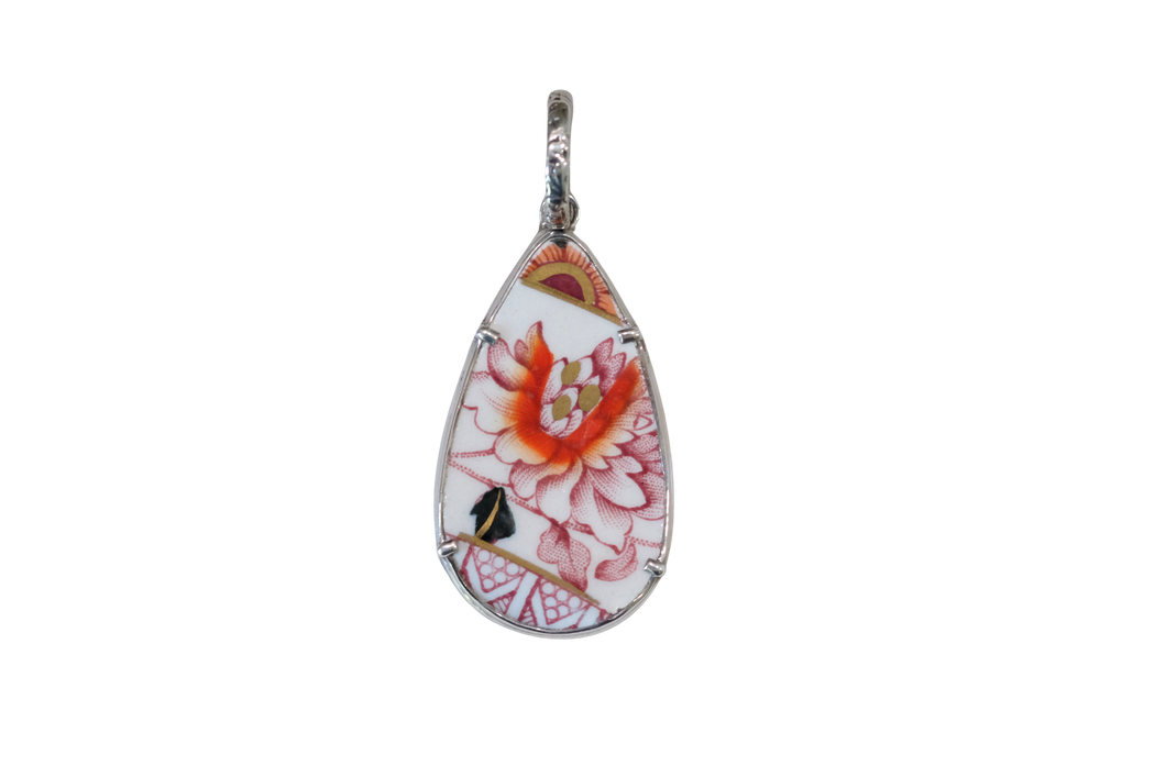 Teardrop Pink and Orange Pendant