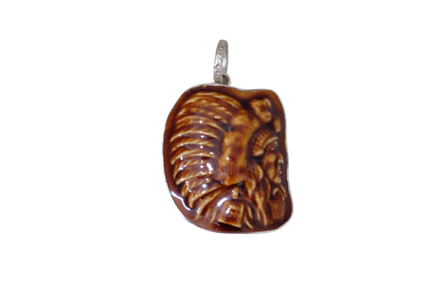 Textured Indian Chief Pendant