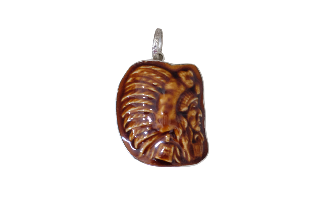 Textured Indian Chief Pendant