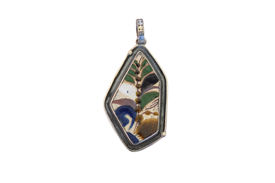 Textured Mexican Pottery Pendant