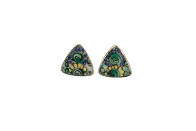Textured Triangle Post Earrings
