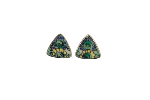 Textured Triangle Post Earrings
