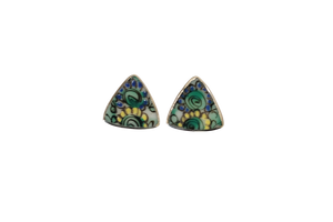 Textured Triangle Post Earrings