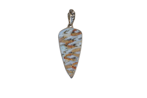 Triangle Faces in the Crowd Pendant