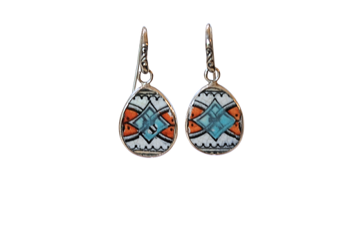Turquoise Geometric Earrings