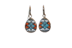 Turquoise Geometric Earrings