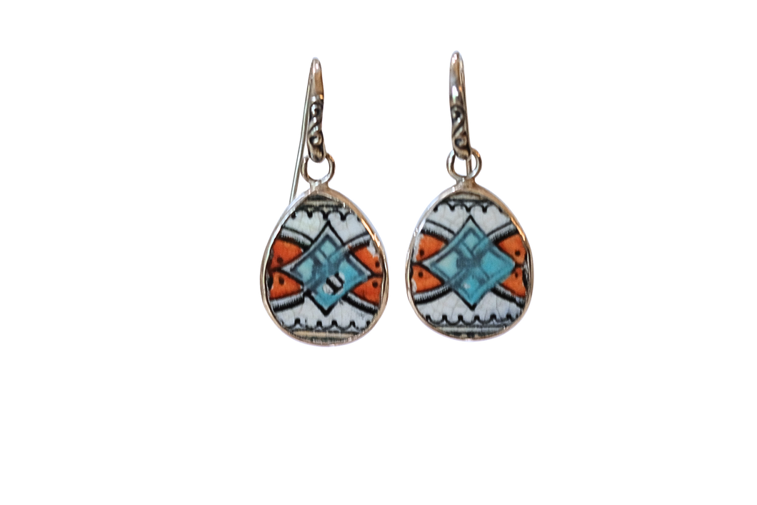 Turquoise Geometric Earrings