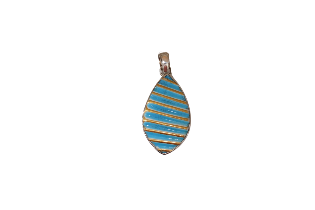 Turquoise Ridges Pendant