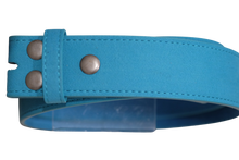 Turquoise Suede Snap on Belt Strap