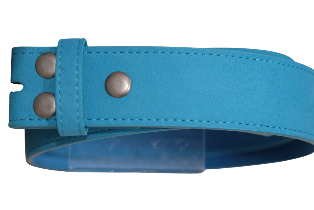 Turquoise Suede Snap on Belt Strap