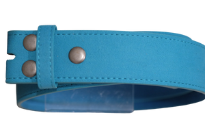 Turquoise Suede Snap on Belt Strap