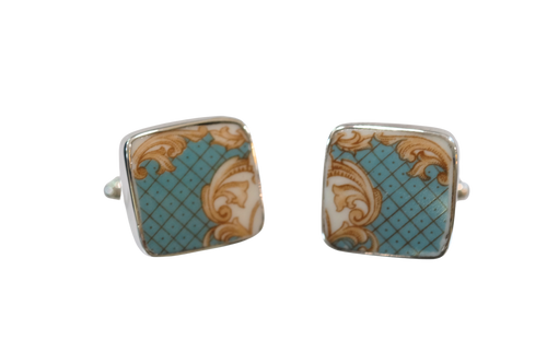 Turquoise and Gold Cufflinks
