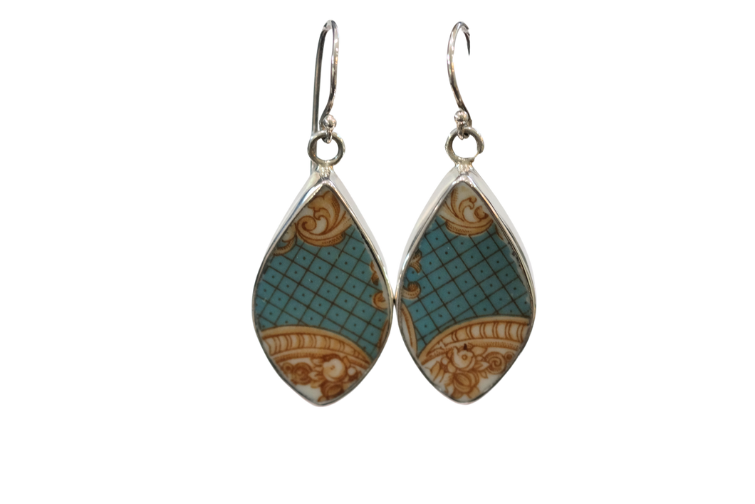 Turquoise and Gold Earrings