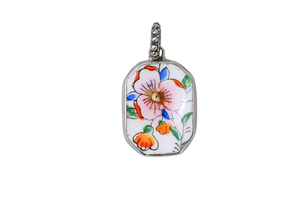 Vintage Floral Octagon Pendant