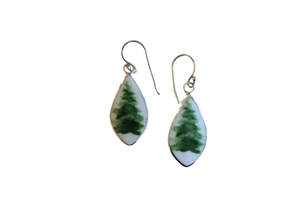 Watercolor Trees Earrings