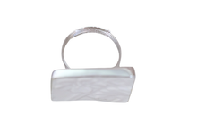 White Textured Napkin Ring #2