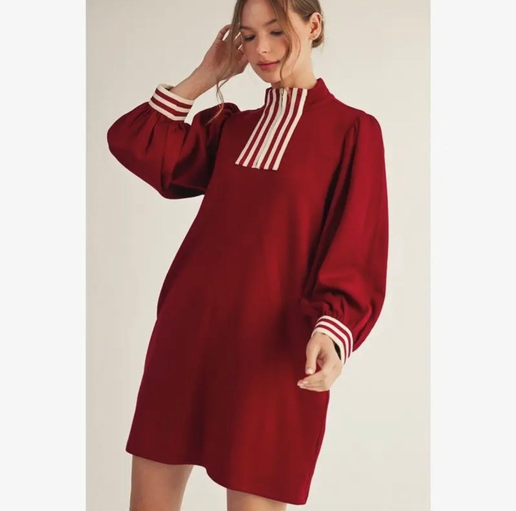 wine knit dress SpringCollection